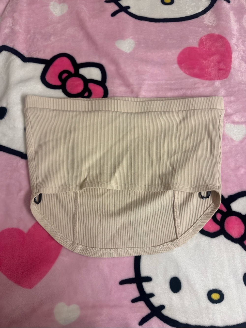 forever 21 beige ribbed tube top ♡🍨